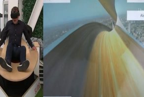 Бурная реакция репортера на горки в виртуальной реальности