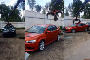 Утилизация двух новеньких Mitsubishi