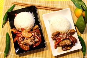 Свинина по-азиатски с мандаринами