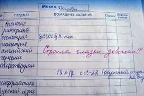 Прикольные записи в дневнике