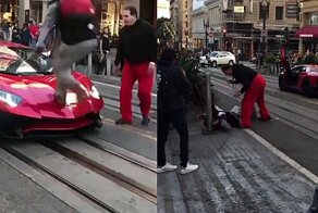 Американец бегал по Ламбо, на глазах у владельца
