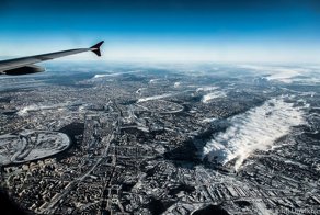 Зимняя Москва с высоты птичьего полета