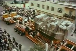 Перевозка 168 тонной статуи Тлалока [Мексика]