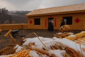 Китайский крестьянин строит ферму из кукурузы