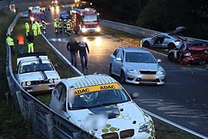 14 автомобилей столкнулись на Нюрбургринге