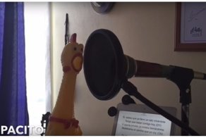 Резиновая кричащая курица поёт хит "Despacito"