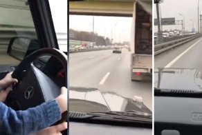 Четырехлетний мальчик устроил гонки на МКАДе