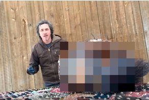 Опубликовано видео с замороженной головой снежного человека: слабонервным не смотреть