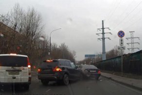 Авария дня. Три Мерседеса и Рено