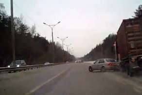 Авария дня. Как-то глупо получилось