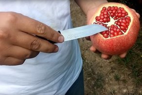 Как быстро почистить гранат с помощью ножа