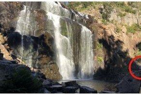 Трагедия на водопаде случайно попала на камеру