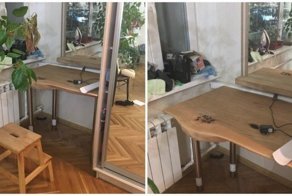 Стол и макияжное зеркало для жены
