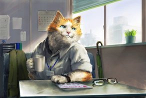 Коты трудоголики