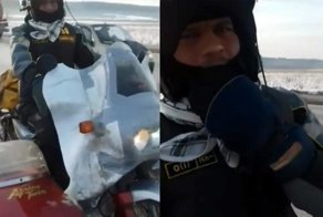 На мотоцикле в лютый мороз. Легко!