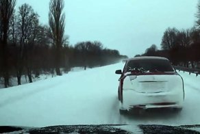 Авария дня. Снег и плохая видимость