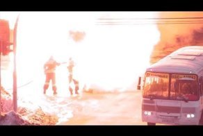 Пожар и взрыв машины с газовым баллоном - Челябинск