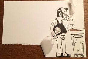 Простые и юмористические рисунки, созданные с помощью бумаги и ручки
