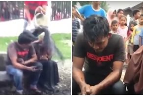 Подростки хотели заняться сексом, но соседи не дали им этого сделать, и вылили помои