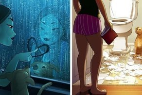 Художница создаёт рисунки, которые доказывают, что если у вас есть собака, то одиночества можно не бояться