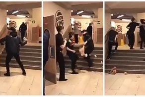 Драка сотрудников Burger King с дерзким клиентом