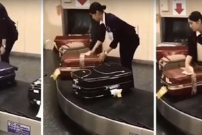 Японка поразила всех своим отношением к багажу в аэропорту