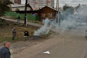 Кого увидели автомобили, которые снимают панорамы