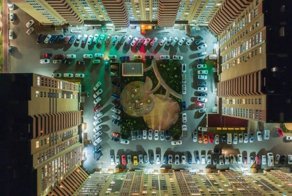 Ночной Ставрополь с высоты птичьего полёта