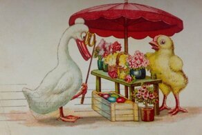 Старые пасхальные открытки