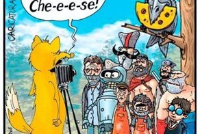 Карикатуры про ворону и лисицу