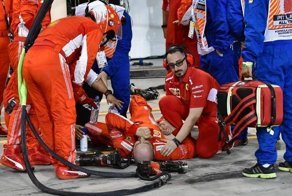 Формула-1: механик Ferrari получил перелом ноги во время пит-стопа