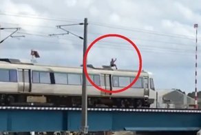 Слабоумие и отвага: зацепер прыгнул с движущегося поезда в реку