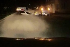 Авария дня. Пьяная женщина на Мазде перевернулась в Новороссийске