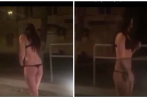 Девушка в Самаре станцевала стриптиз прямо на дороге