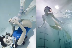 Новая мода на чулки для подводной съёмки сводит с ума японских мужчин