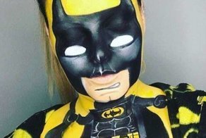 Визажист-самоучка примерила на себя образы Бэтмена и Джокера