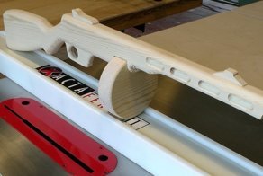 Изготовление легендарного автомата ППШ из дерева