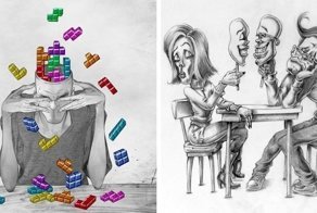 27 сатирических карикатур на современное общество, способных разбить любые розовые очки