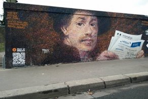 Уличный художник заработал 1000 долларов, добавив к своим граффити одну хитрую деталь