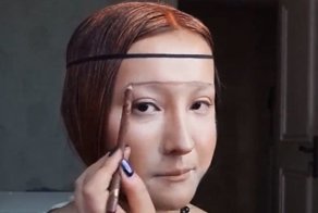 Китайская блогерша превратила себя в Мону Лизу