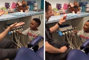 Стоматолог придумал, как успокоить маленького пациента, и от такого не отказались бы даже взрослые