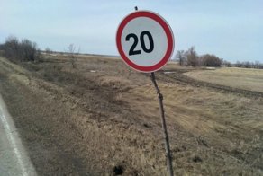 Нужно ли выполнять требования дорожного знака, установленного на дереве или палке?