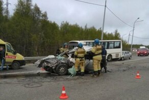 Авария дня. Столкновение с автобусом в Мурманске