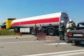 Авария дня. ДТП с бензовозом на Кубани