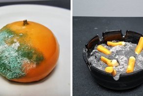 Повар создаёт десерты, внешний вид которых может оттолкнуть