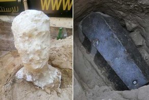 В Египте нашли таинственный черный гранитный саркофаг