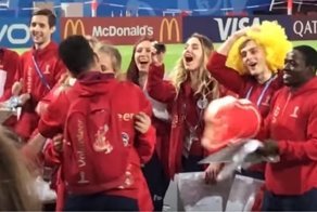 Волонтер Чемпионата мира сделал предложение любимой девушке на стадионе «Спартак»