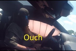 Подушка безопасности в Chevrolet Camaro неожиданно сработала на гоночном треке