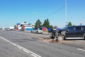 Необдуманный разворот пикапа в Башкирии