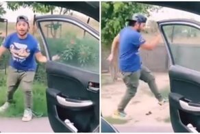 Мам, смотри как я могу: любитель глупых флешмобов встретил на своем пути столб